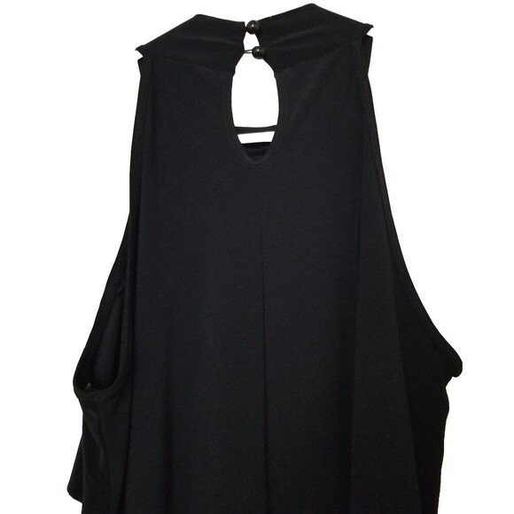 Susan Lawrence Dress Womens Medium Black Layered Sleeveless Party - Picture 4 of 6